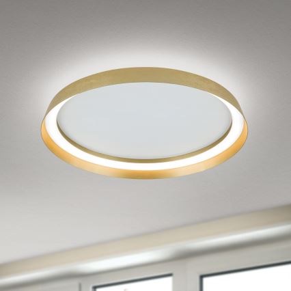 LED himmennettävä kattovalaisin MANTA LED/38W/230V 2700/3000/4000K Ø 45 cm kulta