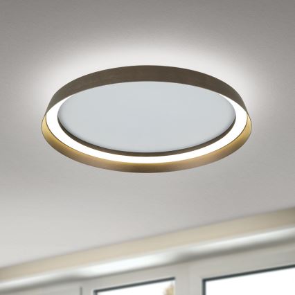 LED himmennettävä kattovalaisin MANTA LED/38W/230V 2700/3000/4000K Ø 45 cm ruskea
