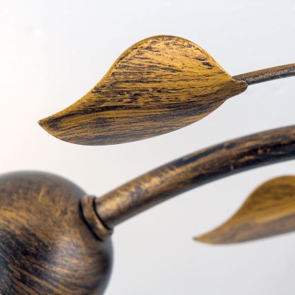 Kiinteä kattokruunu SISI 3xE14/40W/230V halkaisija 60 cm pronssi/patina