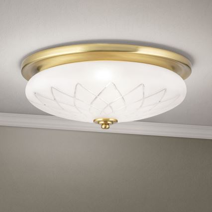 Kattovalo PORTO 2xE27/40W/230V halkaisija 37 cm kulta