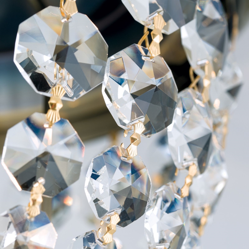 Kristallikattovalaisin PLAFOND 1xE27/40W/230V halkaisija 26 cm pronssi