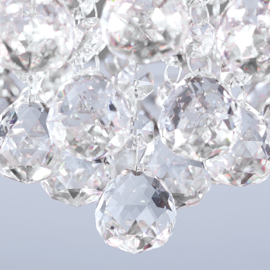 Kristallikattovalaisin GLORIA 4xG9/40W/230V halkaisija 38 cm läpinäkyvä/kiiltävä kromi