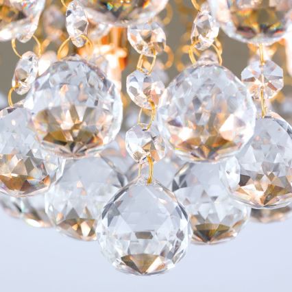 Kristallikattovalaisin GLORIA 4xG9/40W/230V halkaisija 38 cm kulta