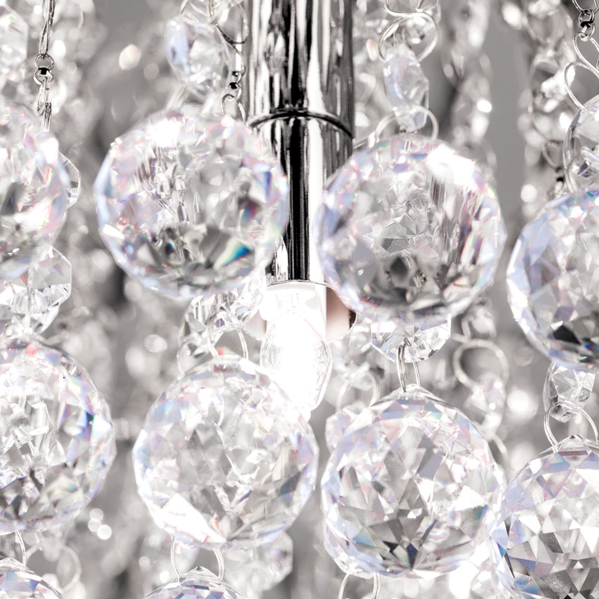 Kristallikattovalaisin GLORIA 6xG9/40W/230V halkaisija 50 cm läpinäkyvä/kiiltävä kromi