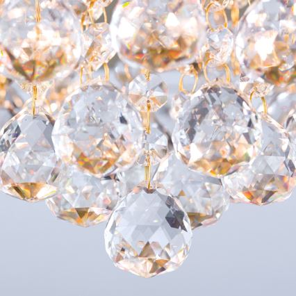 Kristallikattovalaisin GLORIA 6xG9/40W/230V halkaisija 50 cm kulta