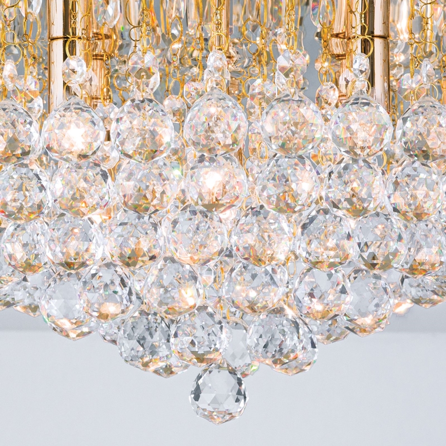 Kristallikattovalaisin GLORIA 9xG9/40W/230V halkaisija 62 cm kulta