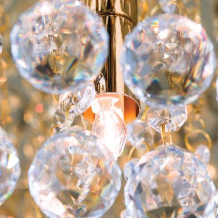 Kristallikattovalaisin GLORIA 9xG9/40W/230V halkaisija 62 cm kulta