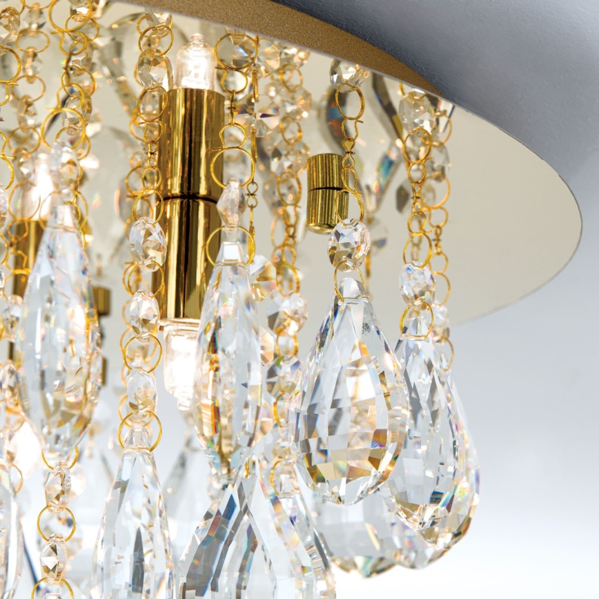 Kristallikattovalaisin CELESTE 6xG9/40W/230V halkaisija 45 cm kulta