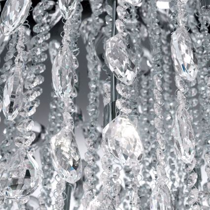 Kristallikattovalaisin CELESTE 12xG9/40W/230V halkaisija 75 cm kiiltävä kromi