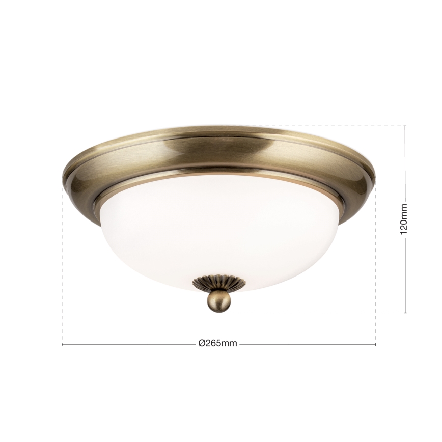 EMPIRA-kattovalaisin 2xE14/40W/230V, halkaisija 26,5 cm, pronssi