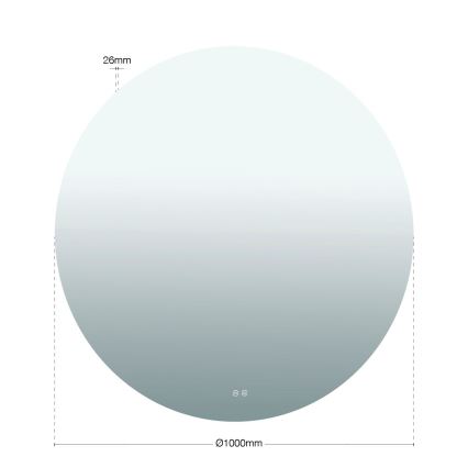 FOCUS LED lämmitettävä kylpyhuoneen seinäpeili LED-valaistuksella 30W/230V 3000/4200/6000K halkaisija 100 cm IP44