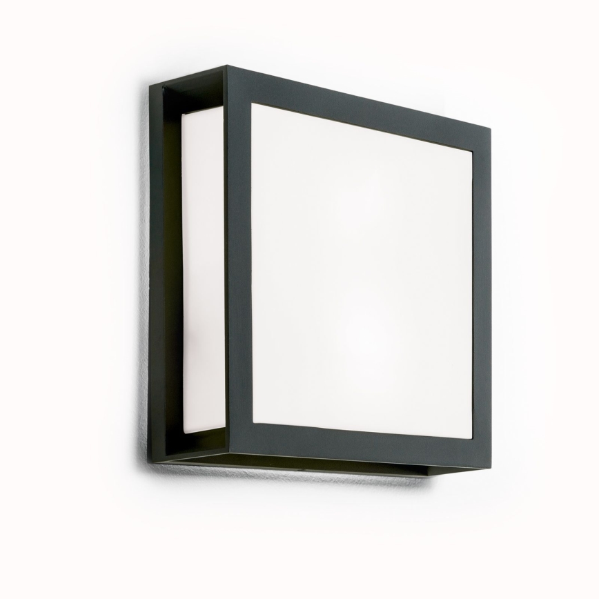 Ulkovalaisin HENRY 2xE27/15W/230V 26x26 cm IP44 antrasiitti