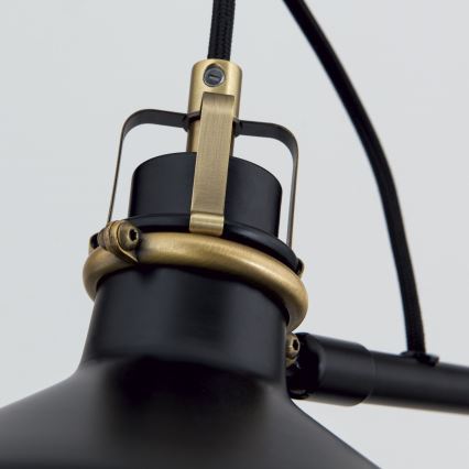 Lattialamppu SCHILLER 1xE27/40W/230V musta/pronssi