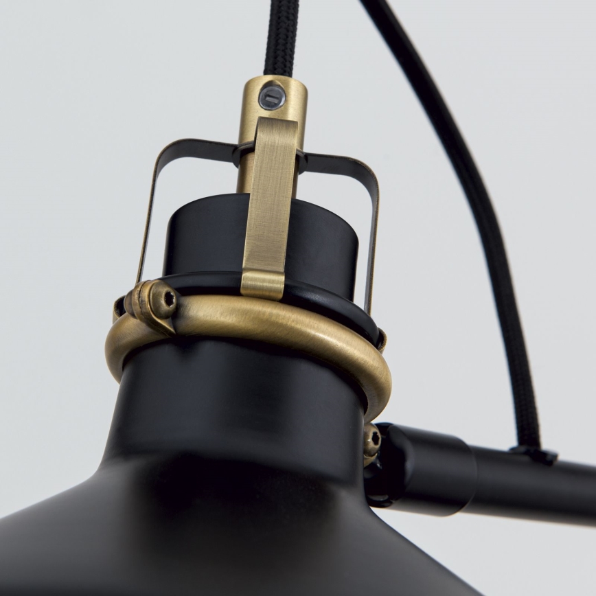 Lattialamppu SCHILLER 1xE27/40W/230V musta/pronssi