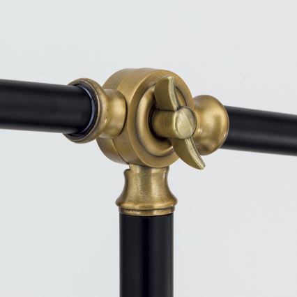 Lattialamppu SCHILLER 1xE27/40W/230V musta/pronssi