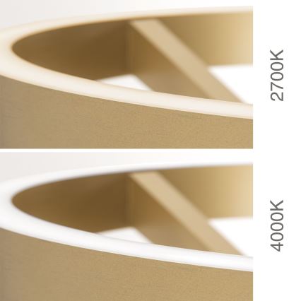 LED-himmennettävä lattiavalaisin KOLK LED/40W/230V 2700/4000K kultainen