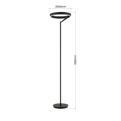 Himmennettävä LED-lattiavalaisin KOLK LED/40W/230V 2700/4000K musta