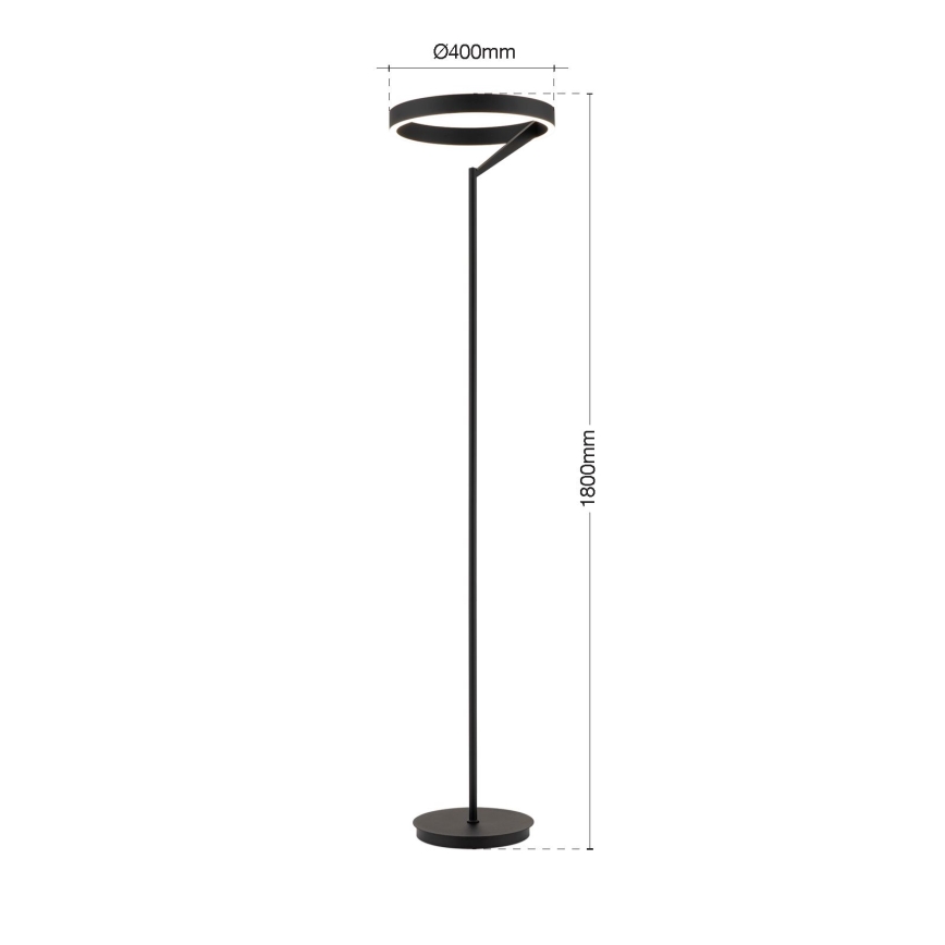 Himmennettävä LED-lattiavalaisin KOLK LED/40W/230V 2700/4000K musta
