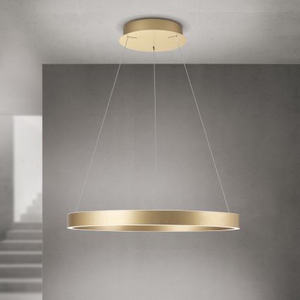 himmennettävä LED-riippuvalaisin vaijerilla KOLK LED/60W/230V 2700/3000/4000K halkaisija 60 cm kultainen