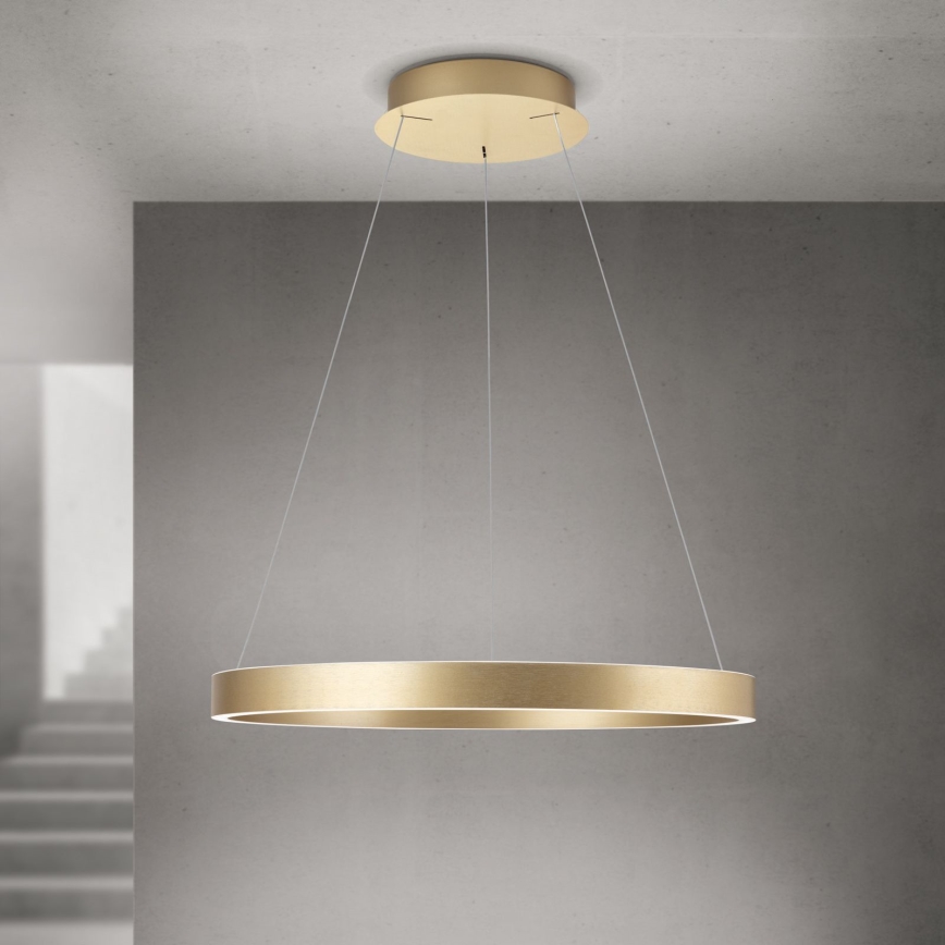 himmennettävä LED-riippuvalaisin vaijerilla KOLK LED/60W/230V 2700/3000/4000K halkaisija 60 cm kultainen