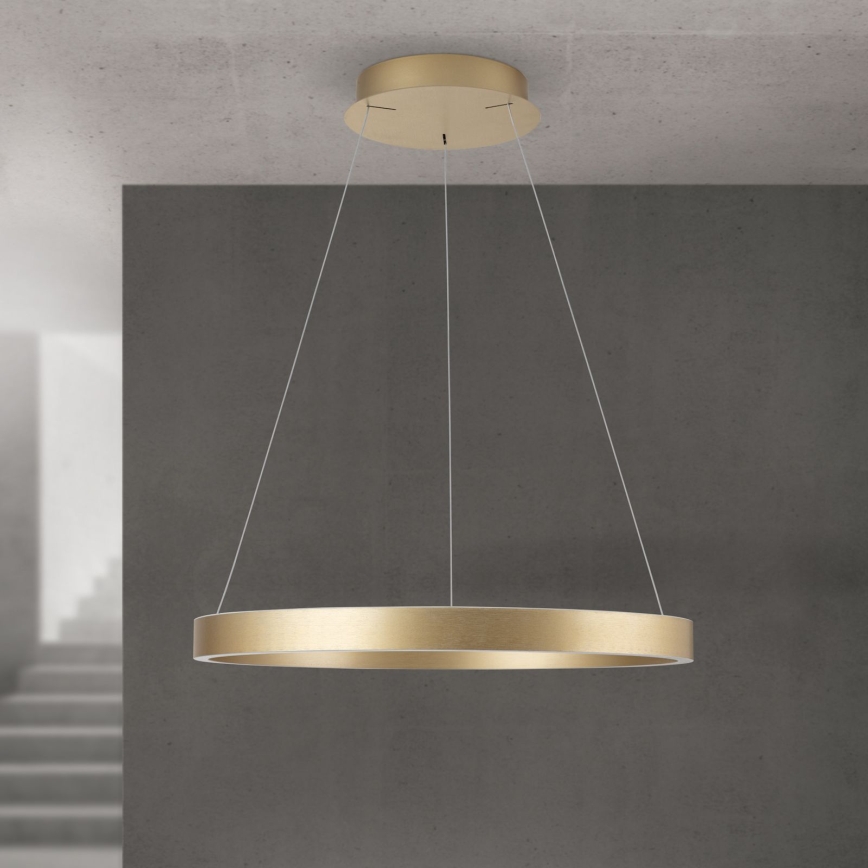 himmennettävä LED-riippuvalaisin vaijerilla KOLK LED/60W/230V 2700/3000/4000K halkaisija 60 cm kultainen