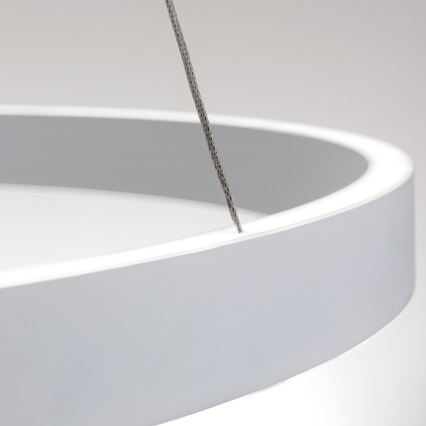 LED-himmennettävä riippuvalaisin vaijerilla KOLK LED/80W/230V 2700/3000/4000K, halkaisija 80 cm, valkoinen