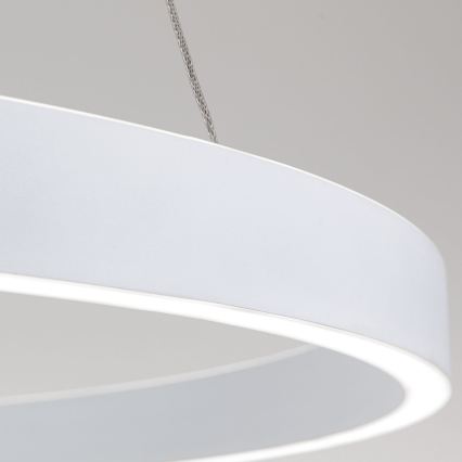 LED-himmennettävä riippuvalaisin vaijerilla KOLK LED/80W/230V 2700/3000/4000K, halkaisija 80 cm, valkoinen