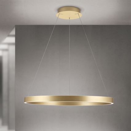 himmennettävä LED-riippuvalaisin vaijerilla KOLK LED/80W/230V 2700/3000/4000K Ø 80 cm kultainen