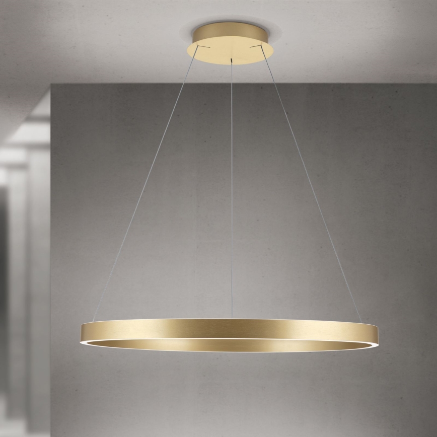 himmennettävä LED-riippuvalaisin vaijerilla KOLK LED/80W/230V 2700/3000/4000K Ø 80 cm kultainen
