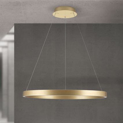 himmennettävä LED-riippuvalaisin vaijerilla KOLK LED/80W/230V 2700/3000/4000K Ø 80 cm kultainen