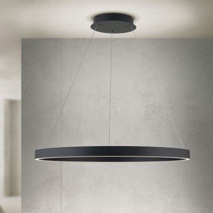 LED-himennettävä riippuvalaisin kaapelilla KOLK LED/80W/230V 2700/3000/4000K halkaisija 80 cm musta