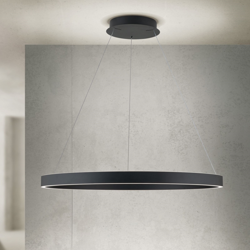 LED-himennettävä riippuvalaisin kaapelilla KOLK LED/80W/230V 2700/3000/4000K halkaisija 80 cm musta