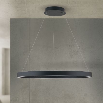 LED-himennettävä riippuvalaisin kaapelilla KOLK LED/80W/230V 2700/3000/4000K halkaisija 80 cm musta