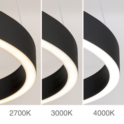 LED-himennettävä riippuvalaisin kaapelilla KOLK LED/80W/230V 2700/3000/4000K halkaisija 80 cm musta