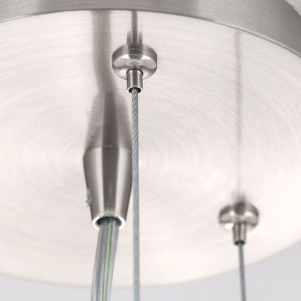 Kattokruunu johdossa BLANC 2xE27/60W/230V halkaisija 49 cm mattakromi