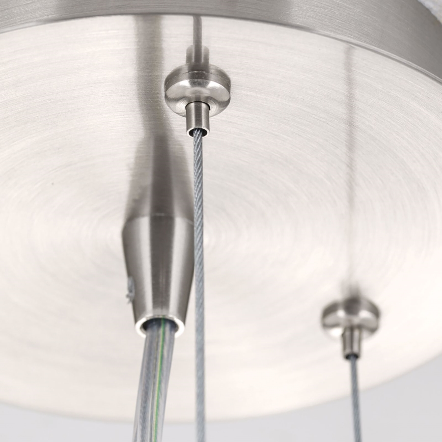 Kattokruunu johdossa BLANC 2xE27/60W/230V halkaisija 49 cm mattakromi