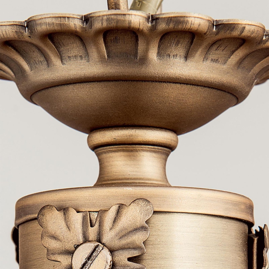 Kattokruunu ketjussa ROCCA 3xE27/60W/230V halkaisija 32 cm pronssi/valkoinen