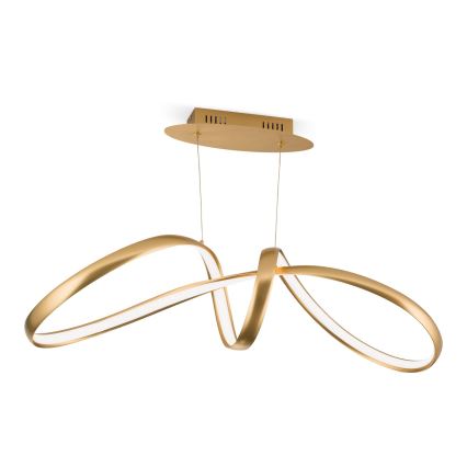 LED himmennettävä kattokruunu köydellä CIRCUS LED/36W/230V kulta