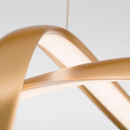 LED himmennettävä kattokruunu köydellä CIRCUS LED/36W/230V kulta