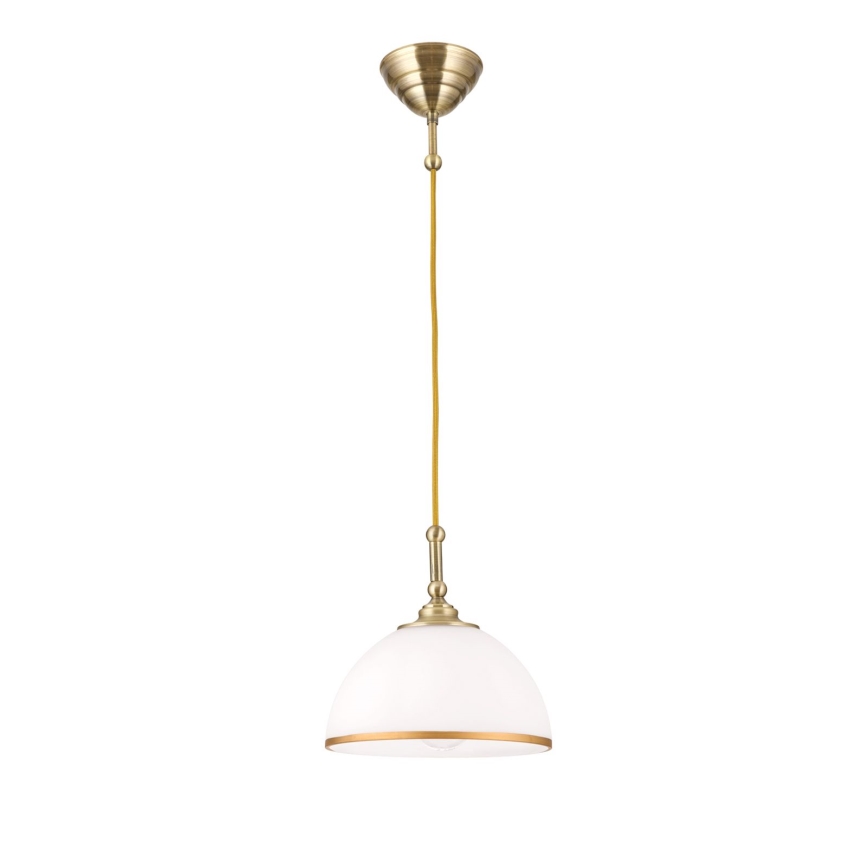 Kattokruunu johdossa OLD LAMP 1xE27/40W/230V valkoinen/pronssi