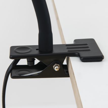 Joustava pöytävalaisin klipsillä DOTTY 1xGU10/10W/230V messinki/musta