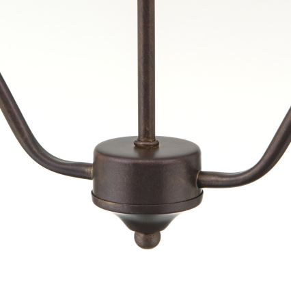 Kattokruunu ketjulla RULA 2xE27/40W/230V valkoinen/pronssi