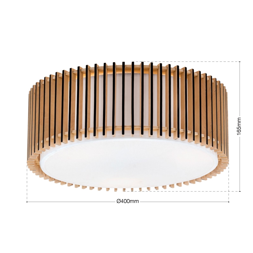 Kattovalaisin TARTA 3xE27/40W/230V, halkaisija 40 cm, beigenvärinen