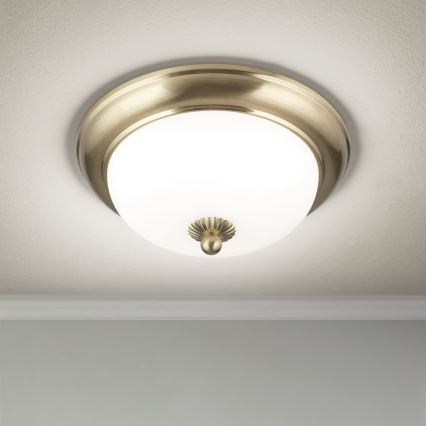 Kattovalaisin EMPIRA 2xE14/40W/230V halkaisija 26,5 cm messinki