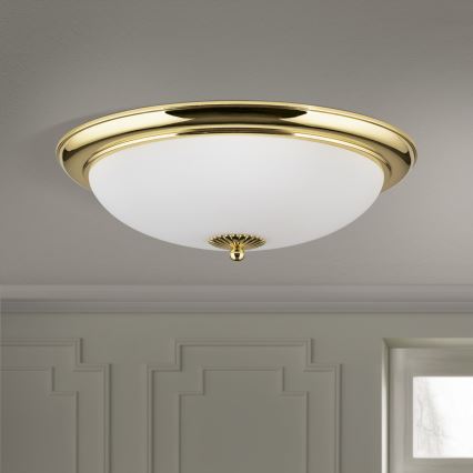 Kattovalaisin EMPIRA 3xE27/40W/230V halkaisija 48 cm kullanvärinen