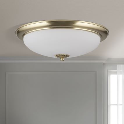 Kattovalaisin EMPIRA 3xE27/40W/230V, Ø 48 cm, messinki