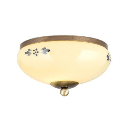 Kattovalaisin LANDHAUS 1xE27/60W/230V halkaisija 21 cm pronssi/beige/sininen
