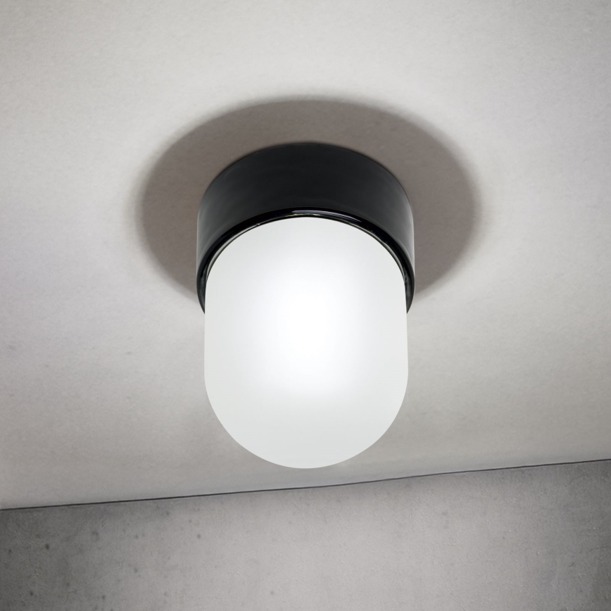 Kattovalaisin OSTIA 1xE27/40W/230V halkaisija 9,8 cm musta