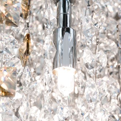 Kristallikattovalaisin CRYSTALRIVER 21xG9/40W/230V kiiltävä kromi