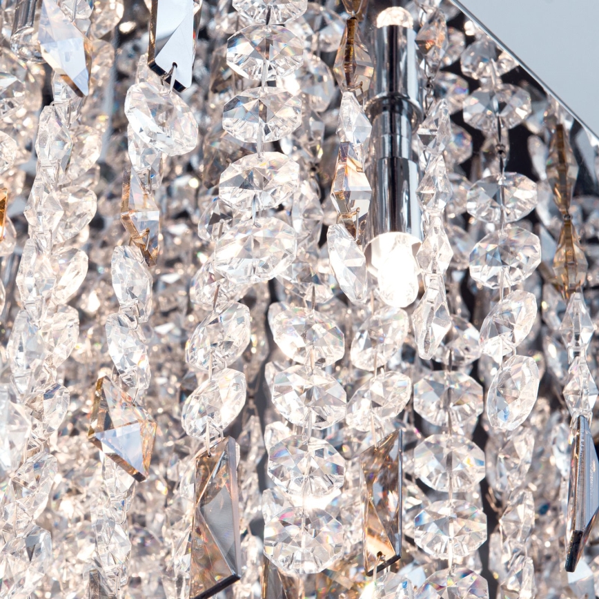 Kristallikruunu johdossa CRYSTALRIVER 21xG9/40W/230V kiiltävä kromi